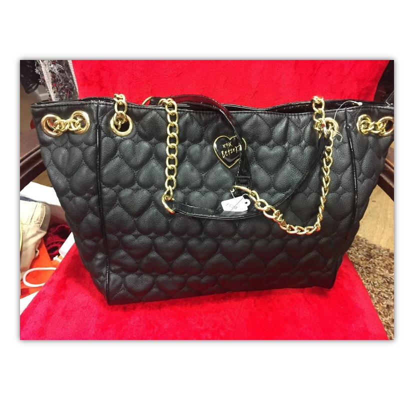 Betsey Johnson,Satchel,Bag, Blush Quilted, Black.: